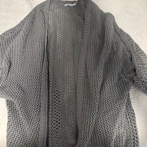 Kimchi Blue Gray Open-Knit Women's Sweater